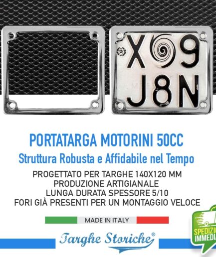 Portatarga Motorini e Scooter 50cc