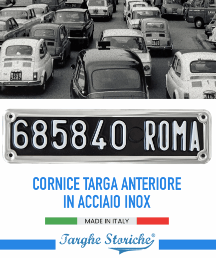 Portatarga per targa anteriore per veicoli fino al 1984