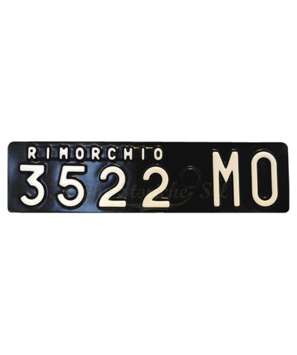 Targa Rimorchio in Plastica dal 1963 al 1984