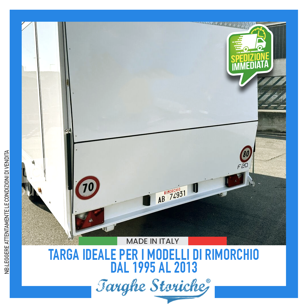 Targa per rimorchi 95-2013 antichizzata 5