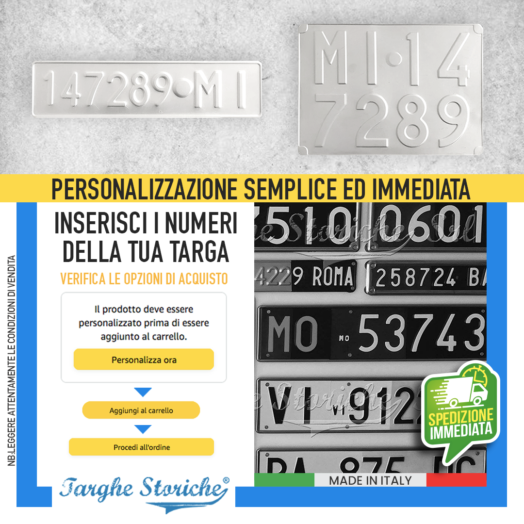 coppia targhe Alluminio-Ferrp KIT 52-59 3