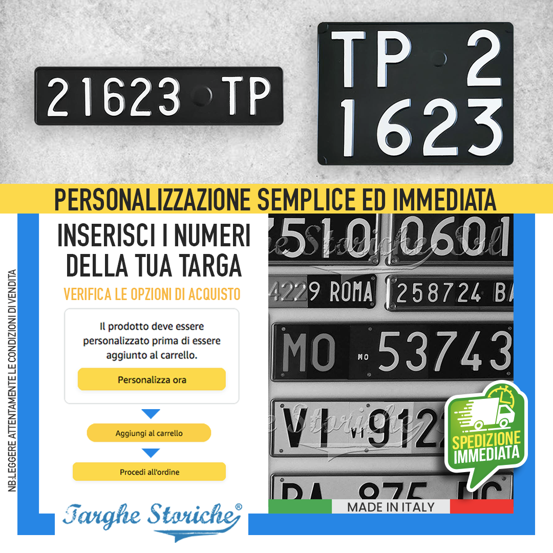 coppia targhe auto KIT 60-62 2