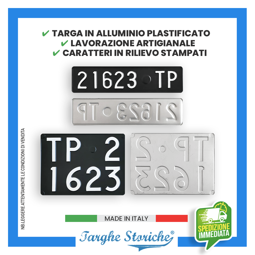 coppia targhe auto KIT 60-62 3