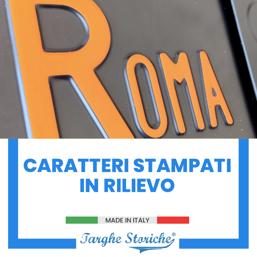 targa posteriore affiancata antichizzata 76-84 4