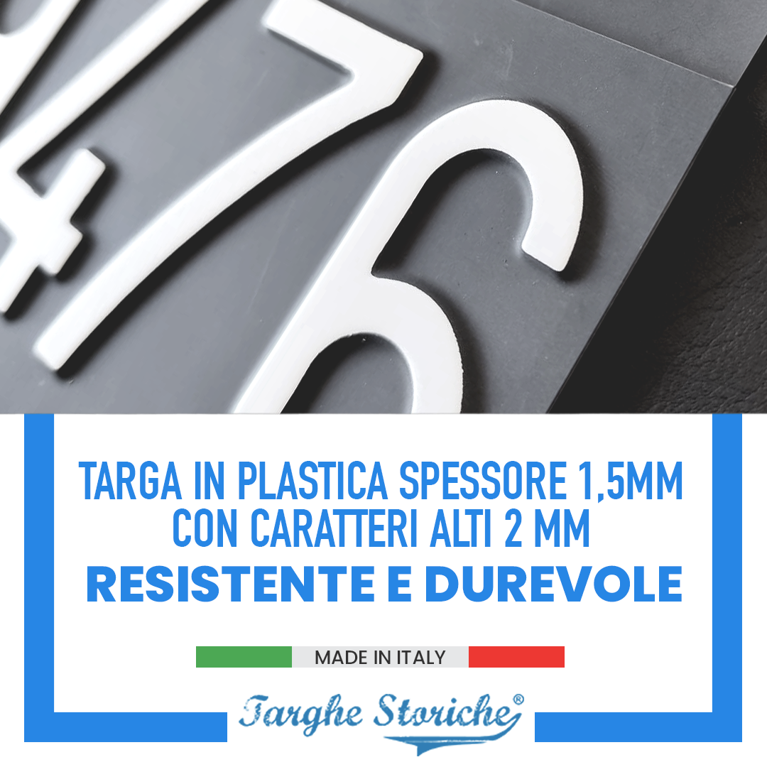 targa posteriore affiancata antichizzata 76-84 5