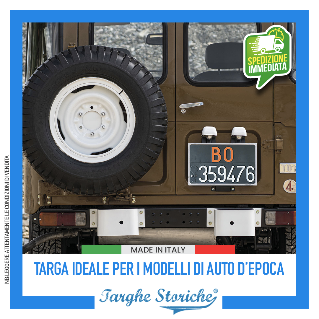 targa posteriore sovrapposta antichizzata 76-84 3