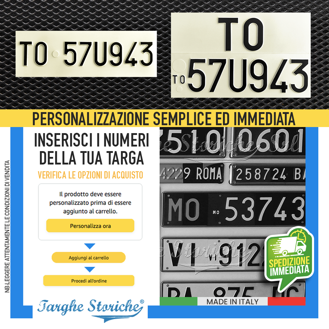 targhe auto antichizzata sovrapposta doppia 85-94 2