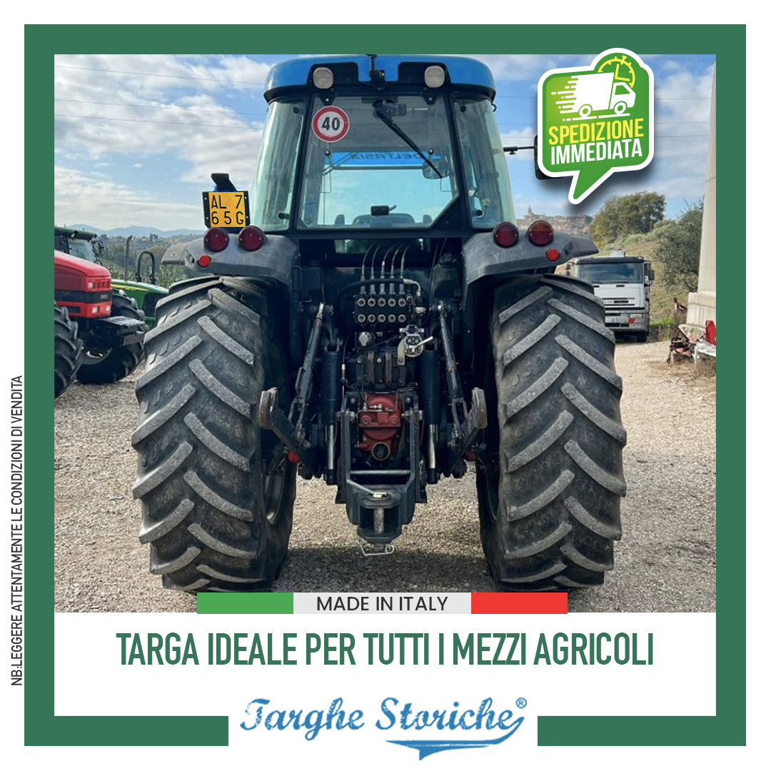 targhe mezzi agricoli dal 1995 alluminio reflex 5