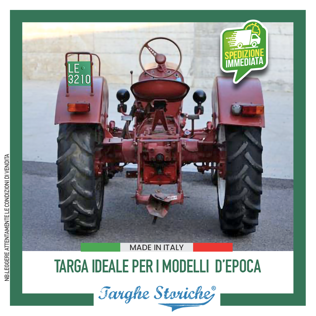 targhe mezzi agricoli fino al 62 alluminio antichizzata 5