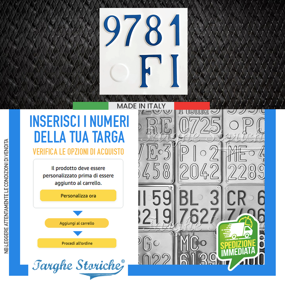 targhe moto COLORAZIONE ORIGINE 48-51 2