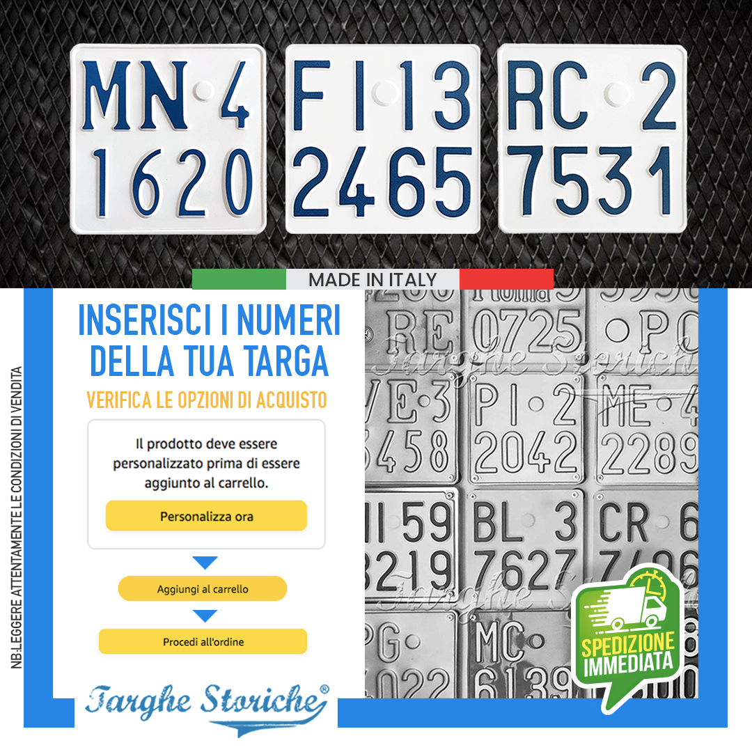 targhe moto COLORAZIONE ORIGINE 60-62 2