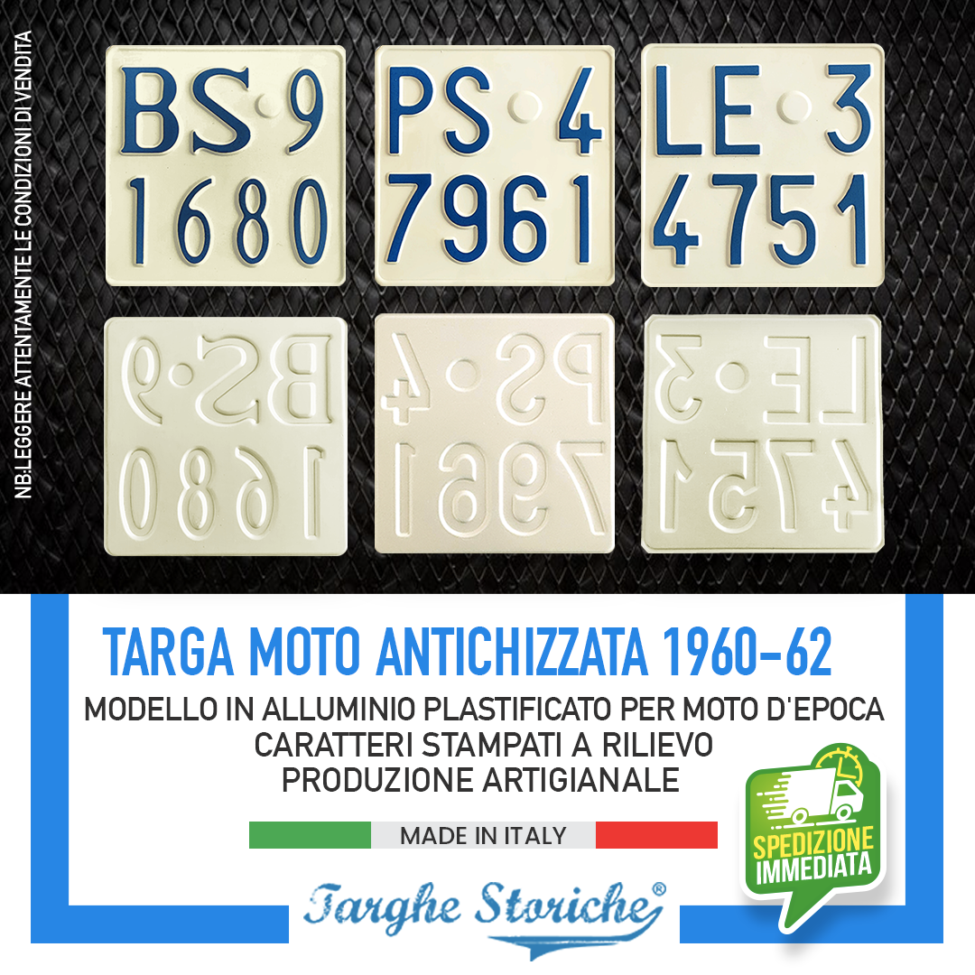 targhe moto antichizzata 60-62 1B
