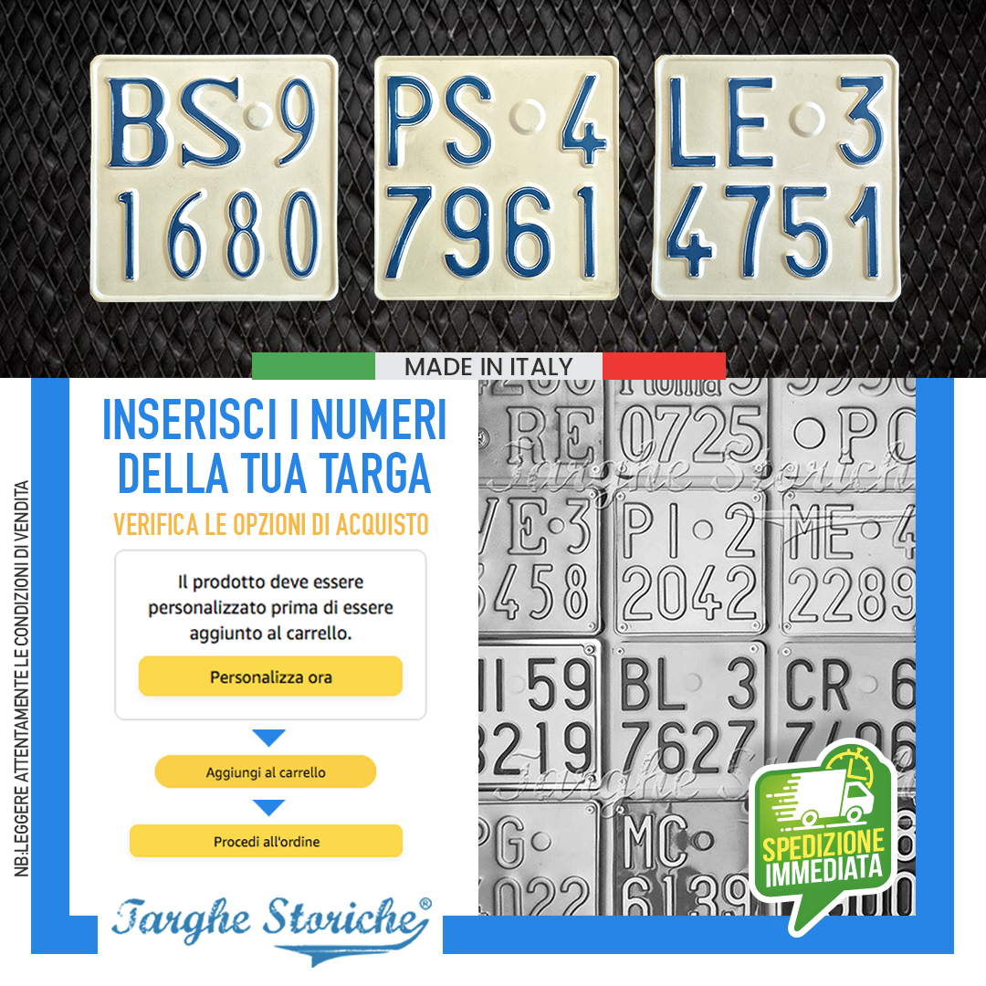 targhe moto antichizzata consumati plastica 60-62 2