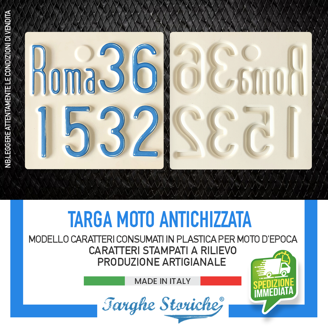 targhe moto antichizzata consumati plastica 63-84 1