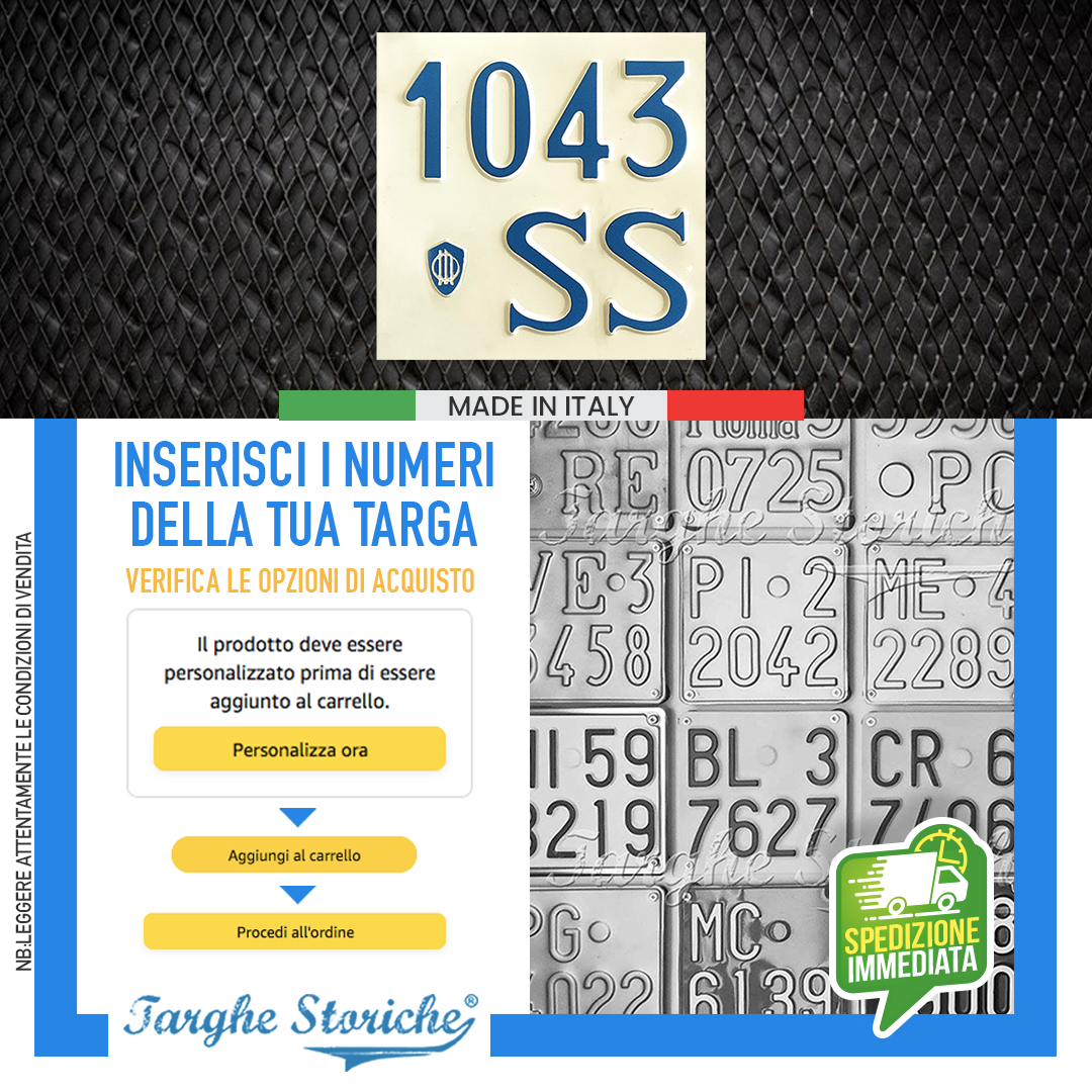 targhe moto antichizzata plastica 46-48 2