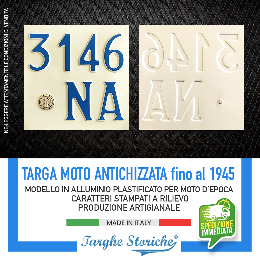 targhe moto antichizzata plastica fino al 45 1