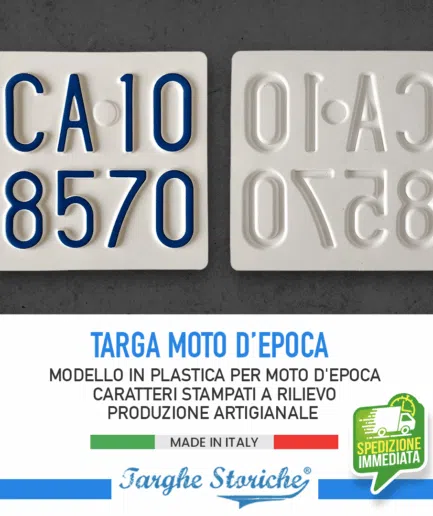 Targa Moto Epoca in Plastica dal 1963 al 1984