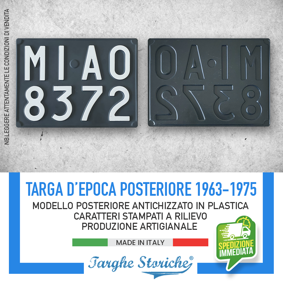 targhe posteriori antichizzata plastica 63-84 1