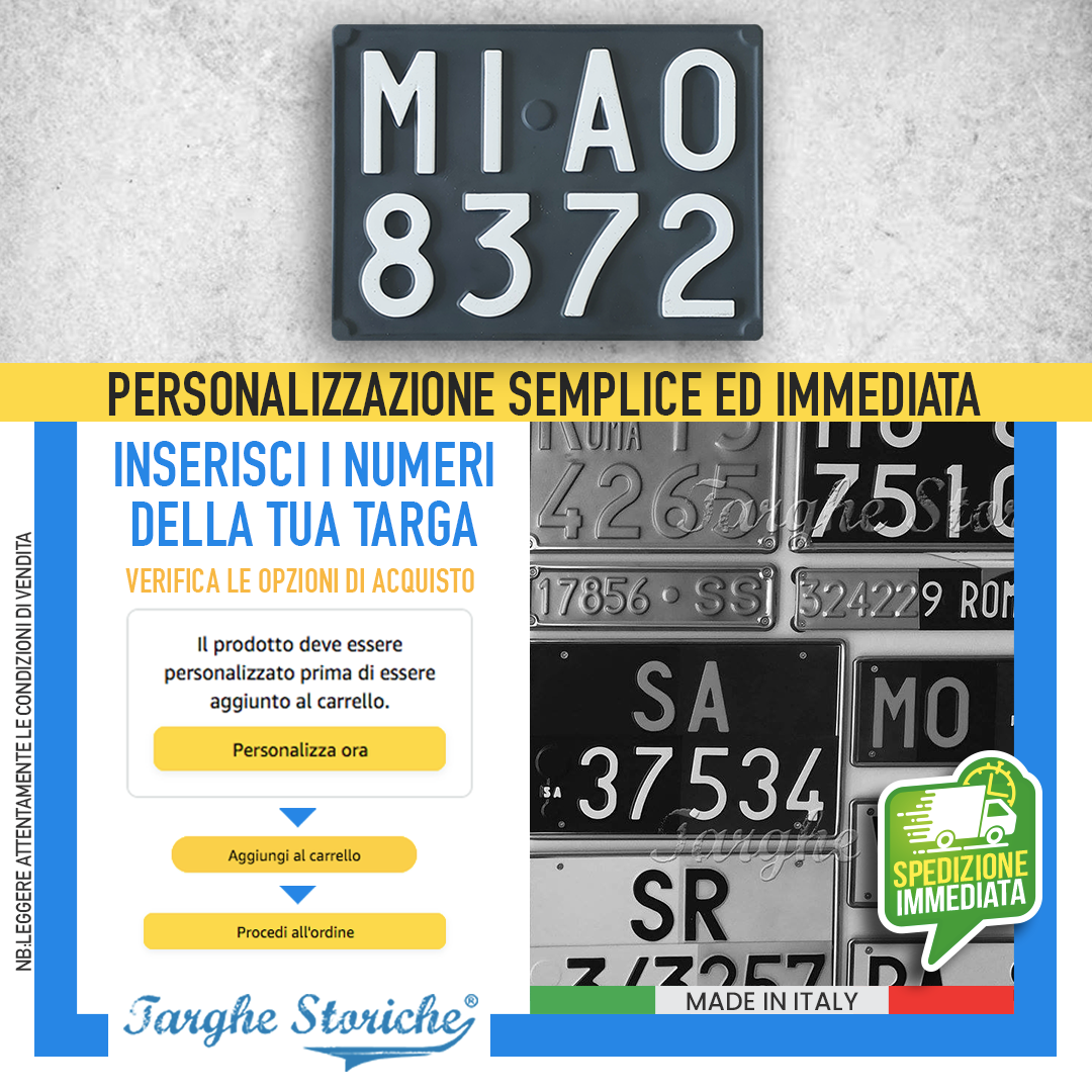 targhe posteriori antichizzata plastica 63-84 2