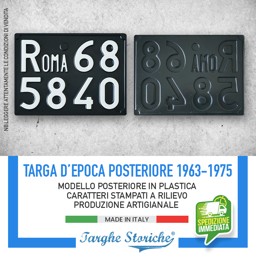 targhe posteriori plastica 63-84 1