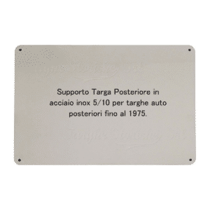 Base targa posteriore per veicoli d'epoca dal 1952 al 1975