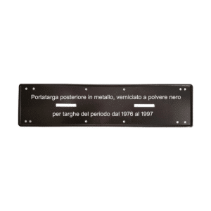 Portatarga per targa posteriore per veicoli dal 1976 al 1997 Metallo Nero - Modello per targa caratteri su unica linea