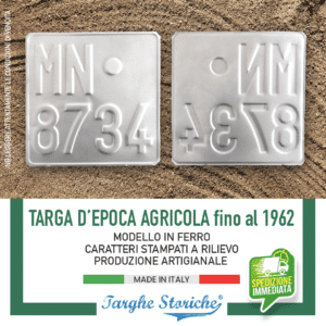 Targa Agricola per veicoli fino al 1962