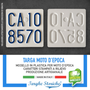 Targa Moto Epoca in Plastica dal 1963 al 1984